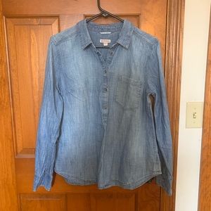Denim 3/4 button shirt